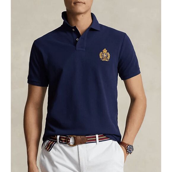 Polo by Ralph Lauren Classic Fit Triple-Pony Mesh Polo Shirt, Sz Medium, MP $148 - Picture 1 of 10